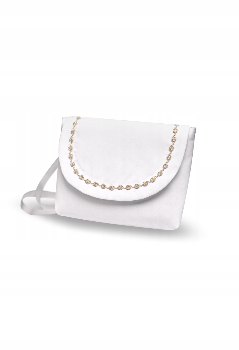 Torebka komunijna złota wstążka dla dziewczynki Komunia