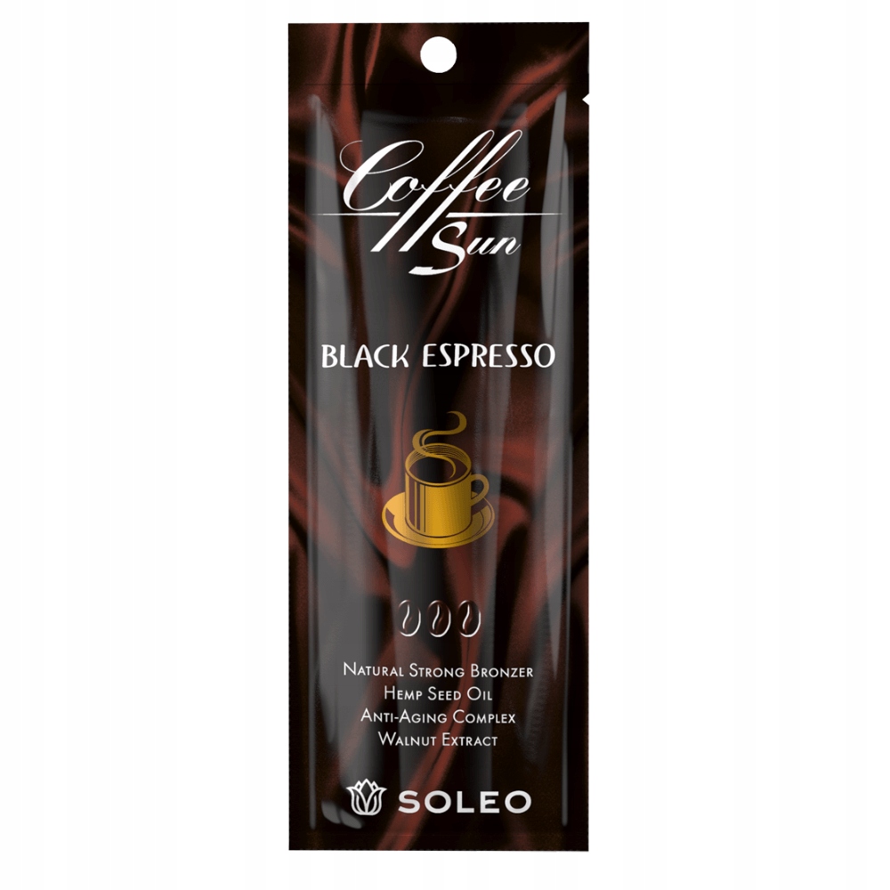 SOLEO BLACK ESPRESSO 5x15ml MOCNY BRONZER Z +GRATISY Marka Soleo