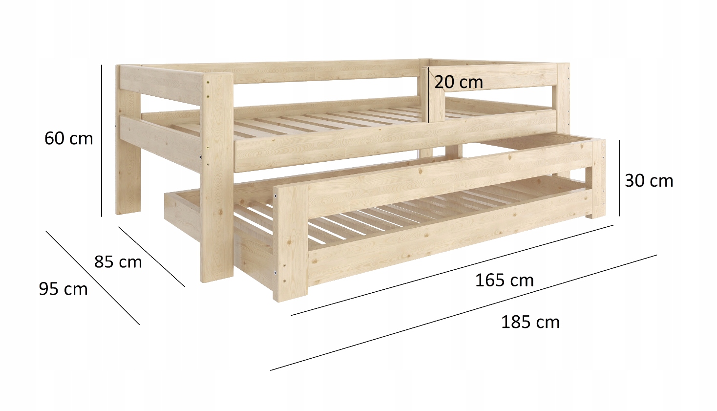 DZIECIĘCE ŁÓŻKO DWUOSOBOWE NISKIE 90X180 PIĘTROWE WYSUWANE PODWÓJNE Kolekcja dziecięce piętrowe wysuwane