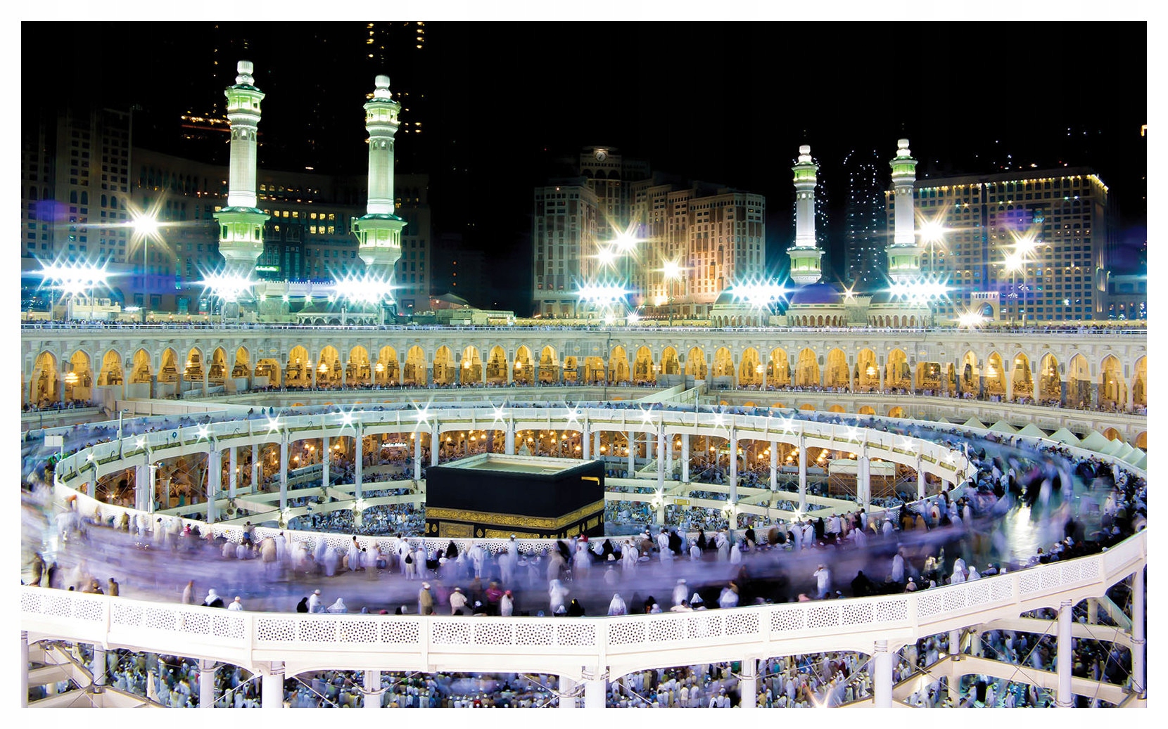 Vliesová fototapeta Kaaba Mekka Noc Hadž Púť 368x254 lepidlo