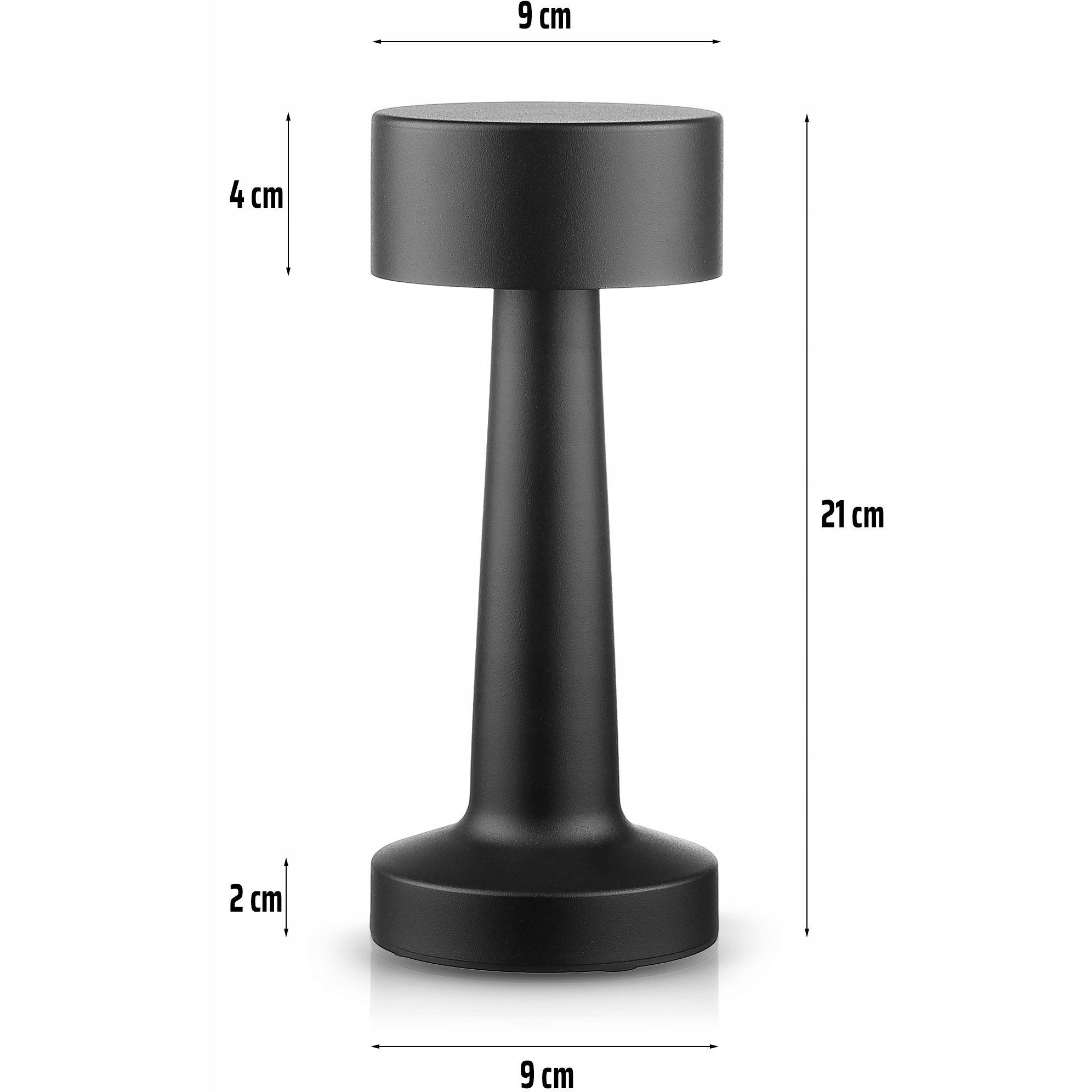 BEZPRZEWODOWA LAMPKA DO RESTAURACJI HOTELU DOTYK LED GRZYBEK 3 TRYBY NOCNA Zasilanie akumulatorowe