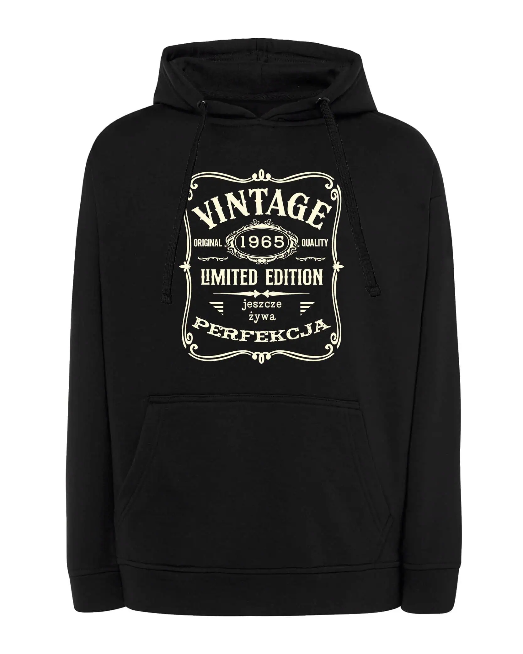 Mikina s kapucí Personalizovaná Vintage Ročník Černá XL