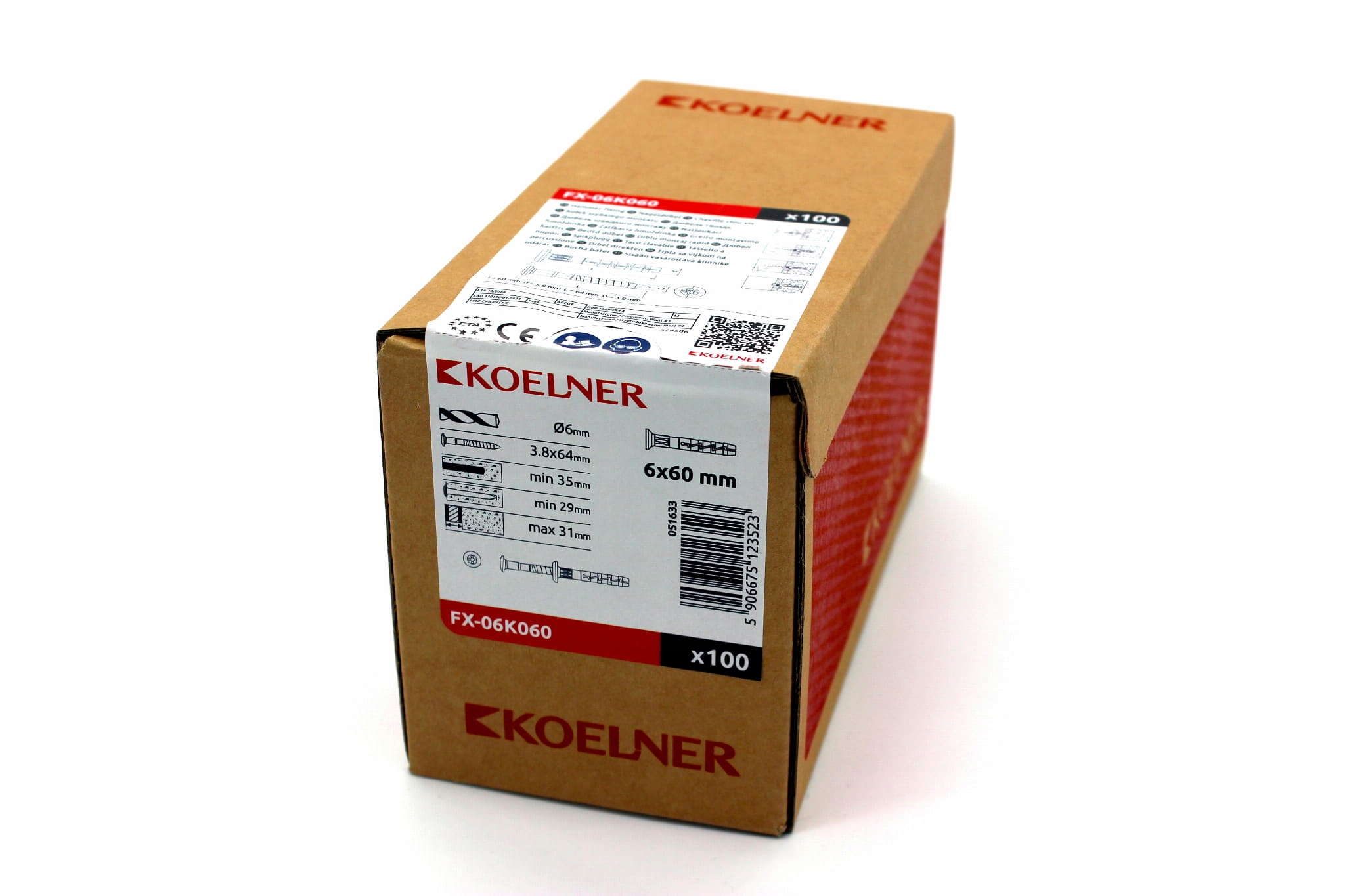 

Kołki szybki montaż Koelner 6x60 z kołnierzem!