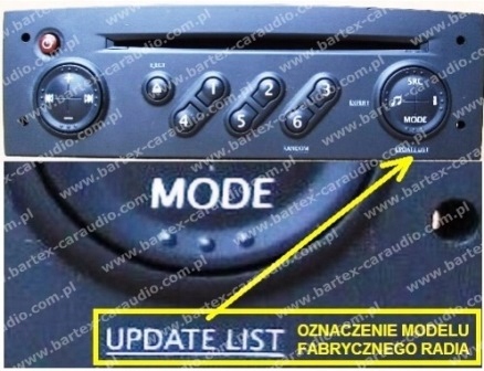 AUX gniazdo JACK Carminat Adapter RENAULT 15903 Model AUX