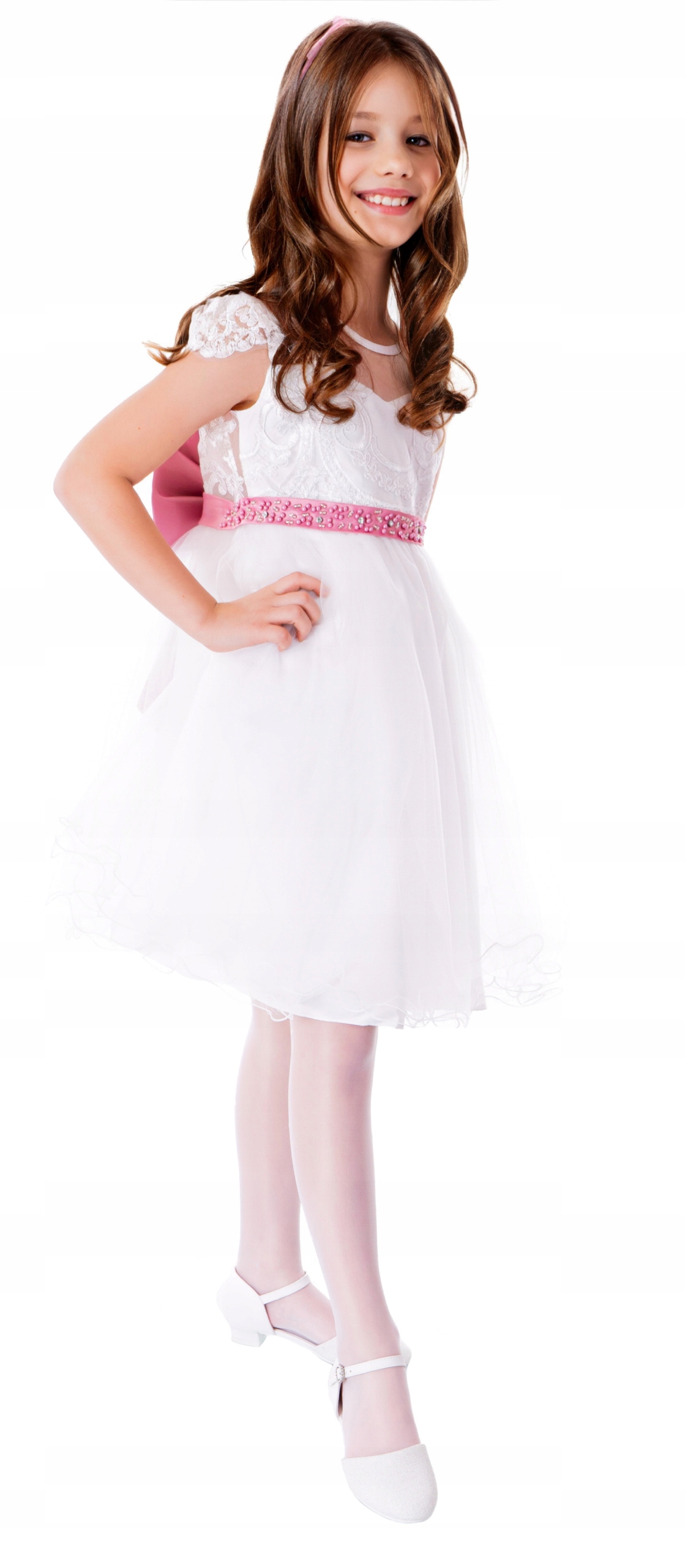 KOMUNIJNE z połyskiem GŁADKIE Rajstopy 20den z elastanem GLOSSY Fenome Kod producenta LYC20