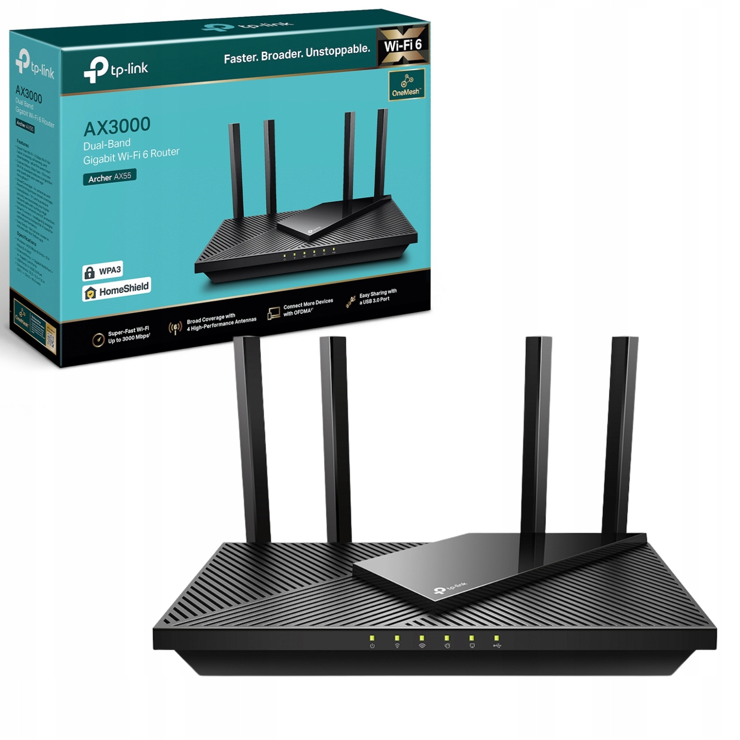 Router TP-Link Archer AX55 802.11ax (Wi-Fi 6)