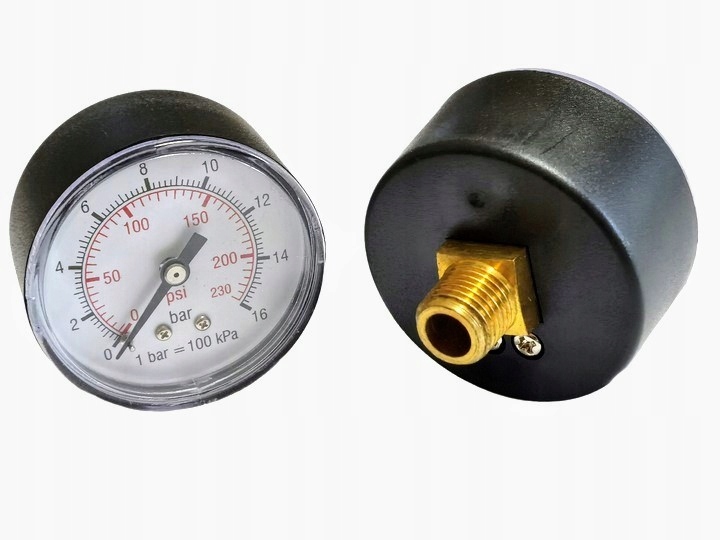 

Manometr osiowy do kompresora 1/4" 16bar 50mm
