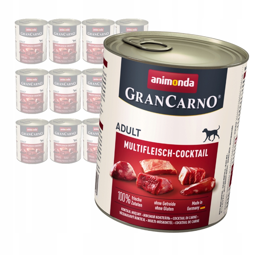 Levně Animonda GranCarno Adult 12x800g Vlhké Krmivo pro psy Masový koktejl