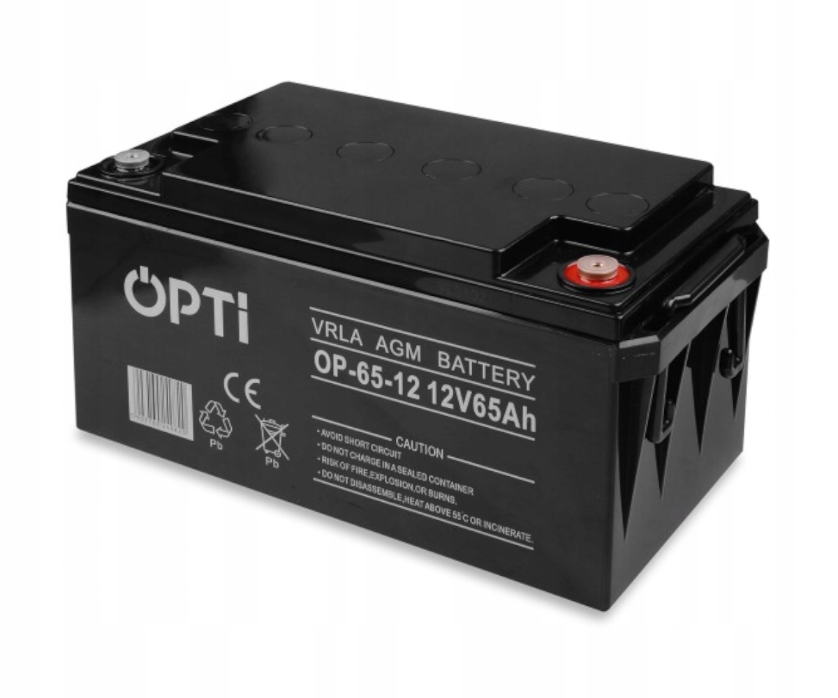 Akumulator Opti Agm Volt Polska 12V 65Ah do systemów Ups Przetwornic