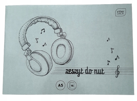 Zeszyt do nut A5 Interdruk 16 kartek MIX OKŁADEK