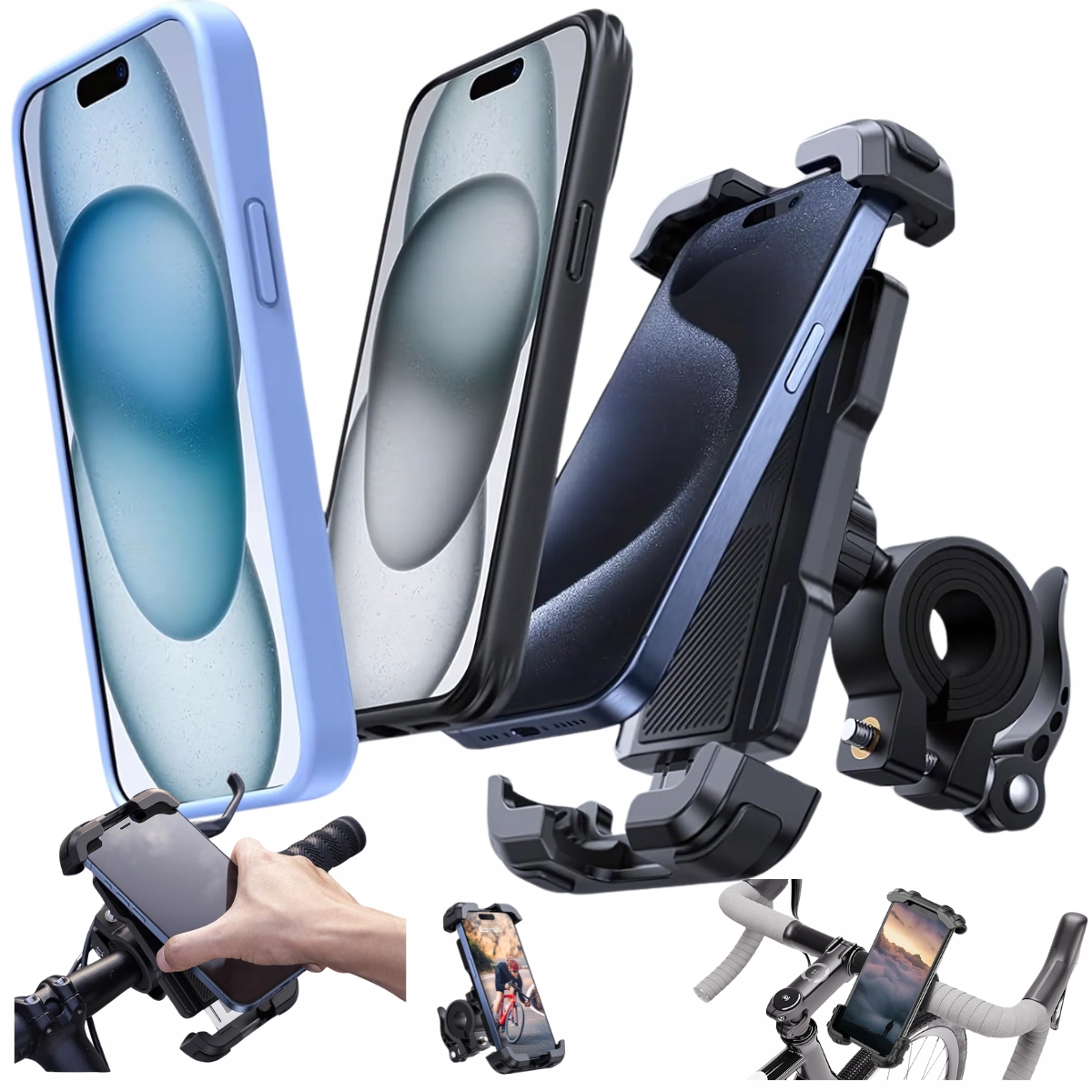 Mocny Uchwyt Rowerowy Do Smartfona Regulowany 360° NA TELEFON SOLIDNY CHWYT
