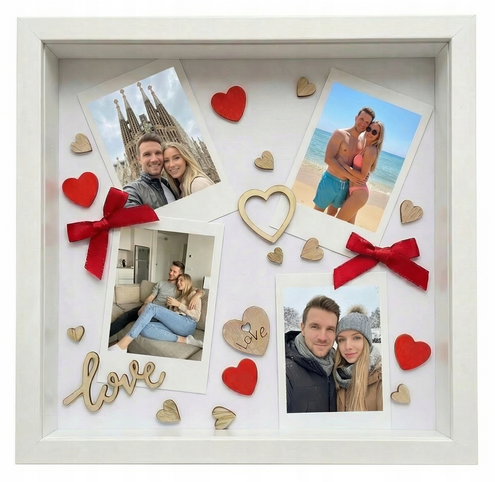 Rámeček 3D Personalizovaný Dárek na Valentýna Vaše fotografie Jedinečný