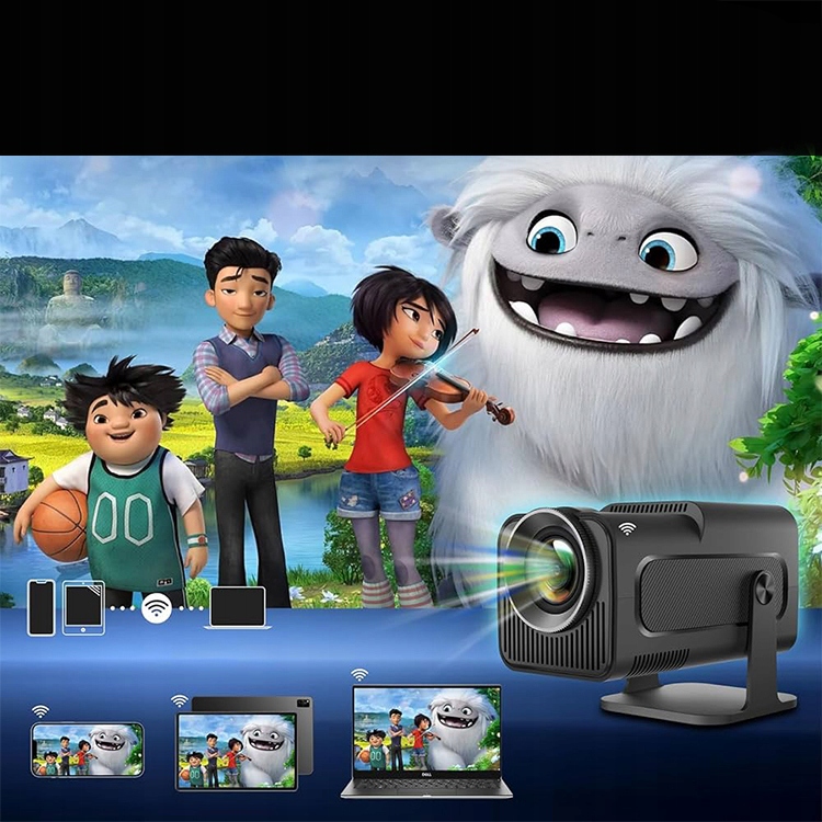 PROJEKTOR RZUTNIK PRZENOŚNY HY320 SMART FULL HD LED ANDROID WiFi TV 150" Model Hy320