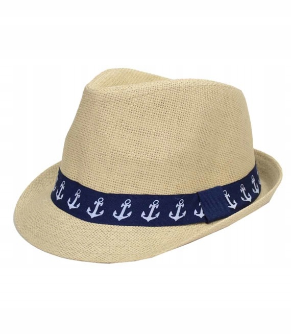 

Super dziecięcy kapelusz słomkowy kotwica