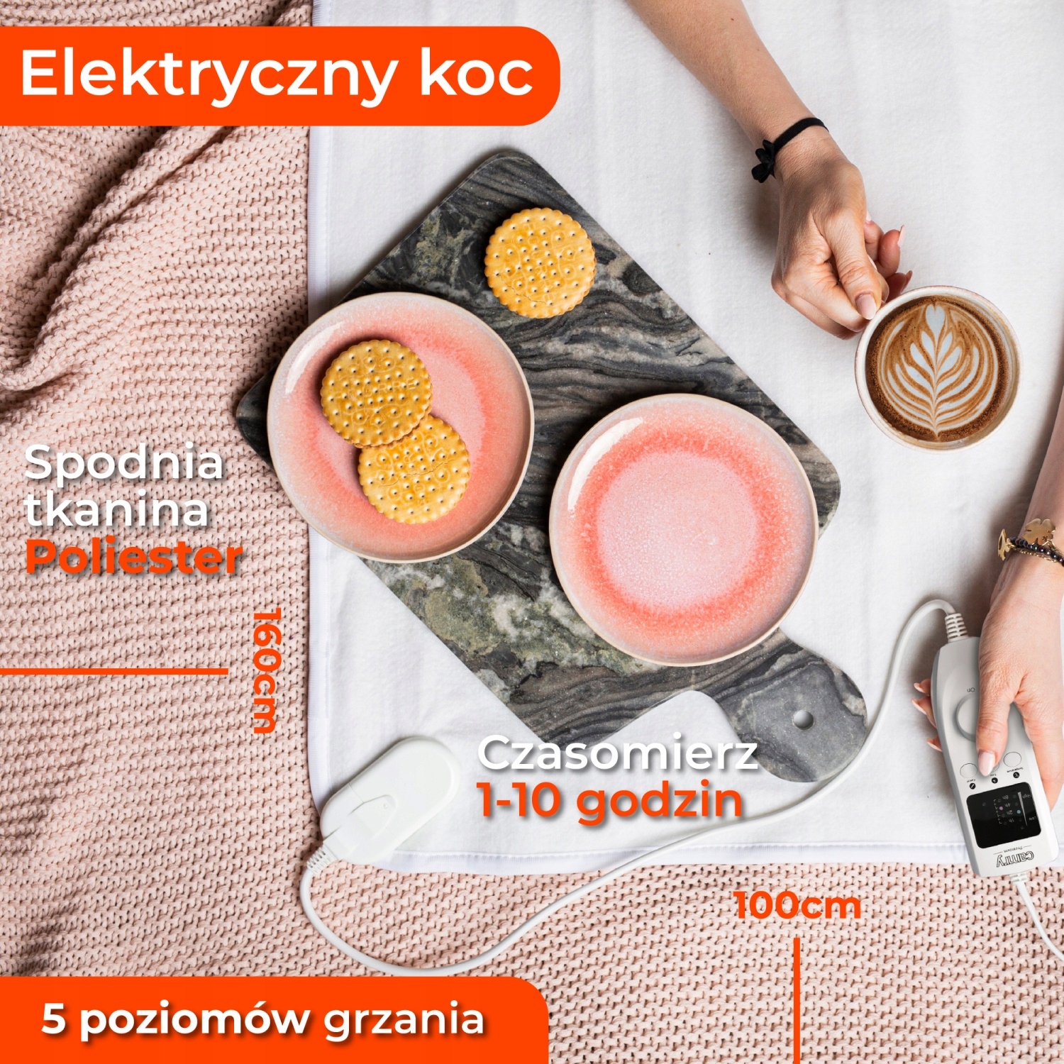 Elektryczny Koc Podkładowy Camry z Czasomierzem - Ciepło i Komfort
