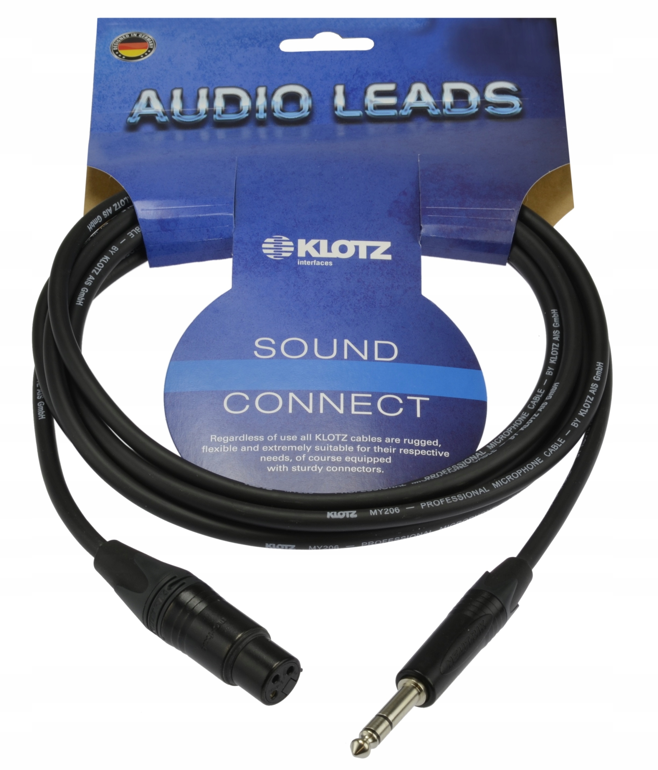 KLOTZ Kabel mikrofonowy XLR żeński - Jack 6,3 5m