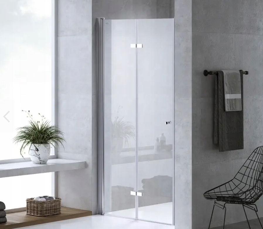 DRZWI PRYSZNICOWE WNĘKOWE SKŁADANE 120CM CHROM KABINA WALK-IN SZYBA ŚCIANKA EAN (GTIN) 5905378795150