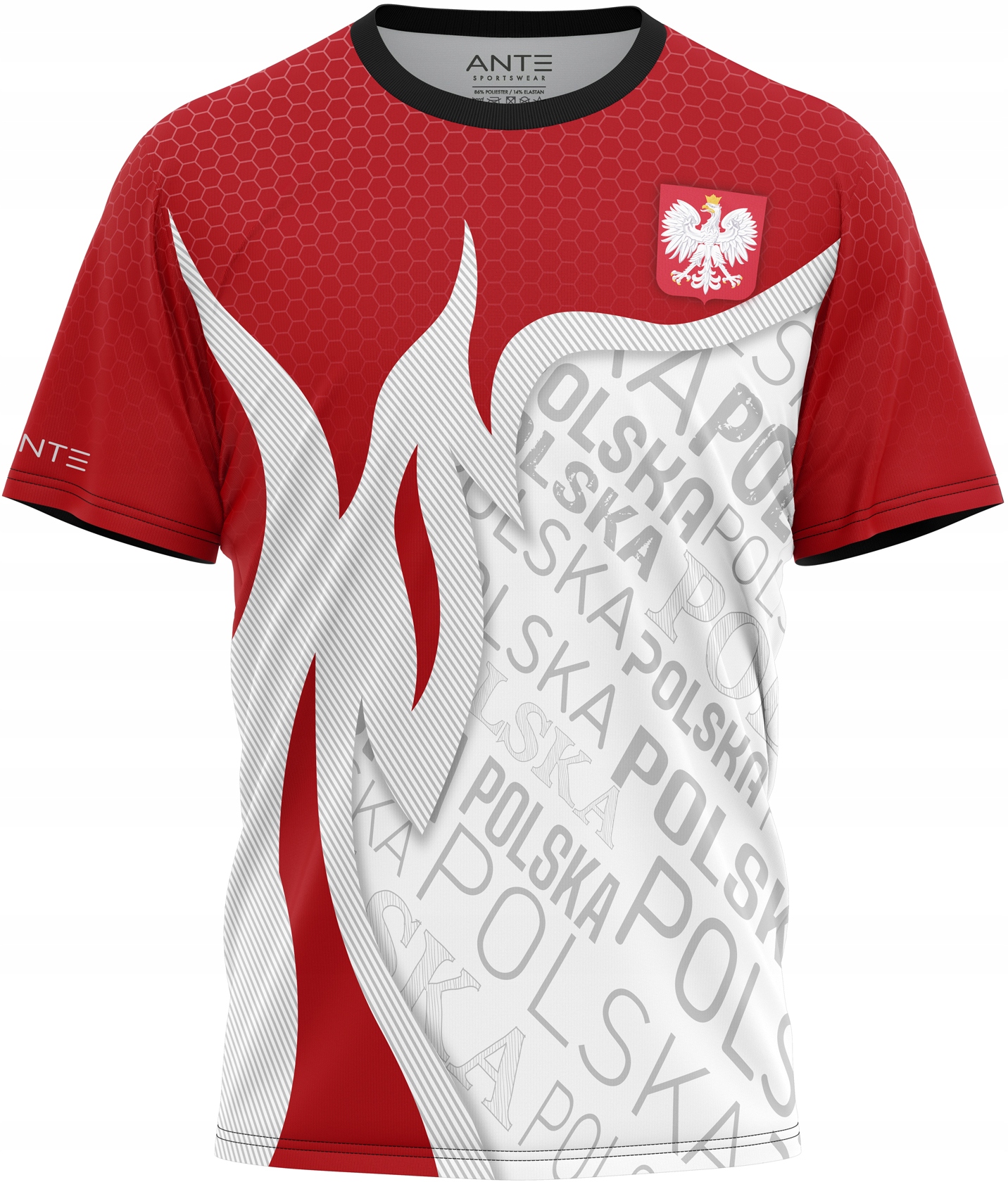 

Męska Koszulka Kibica T-shirt Polska Orzeł XXXXL