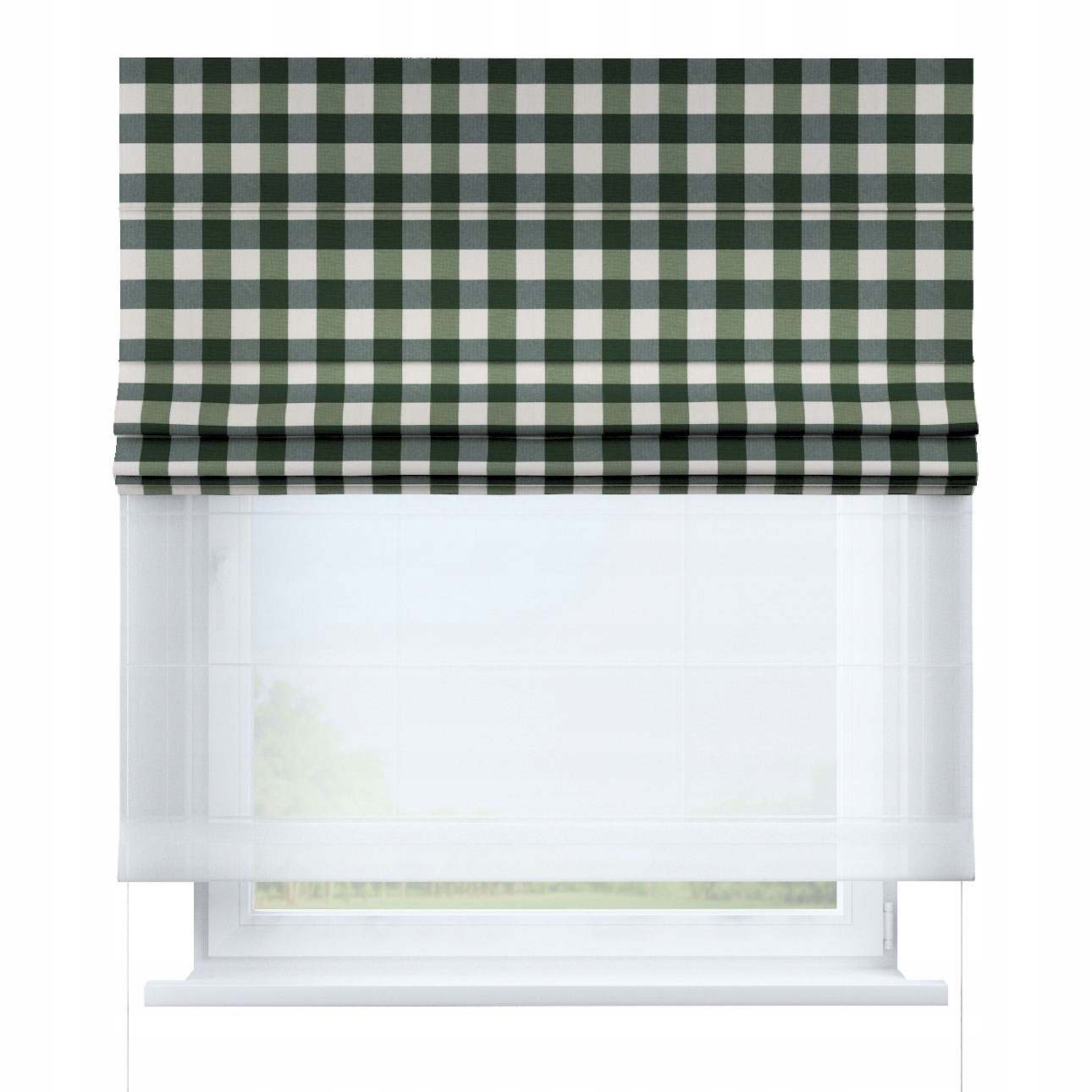 Hotová římská roleta Duo 120 x 180 cm zelená