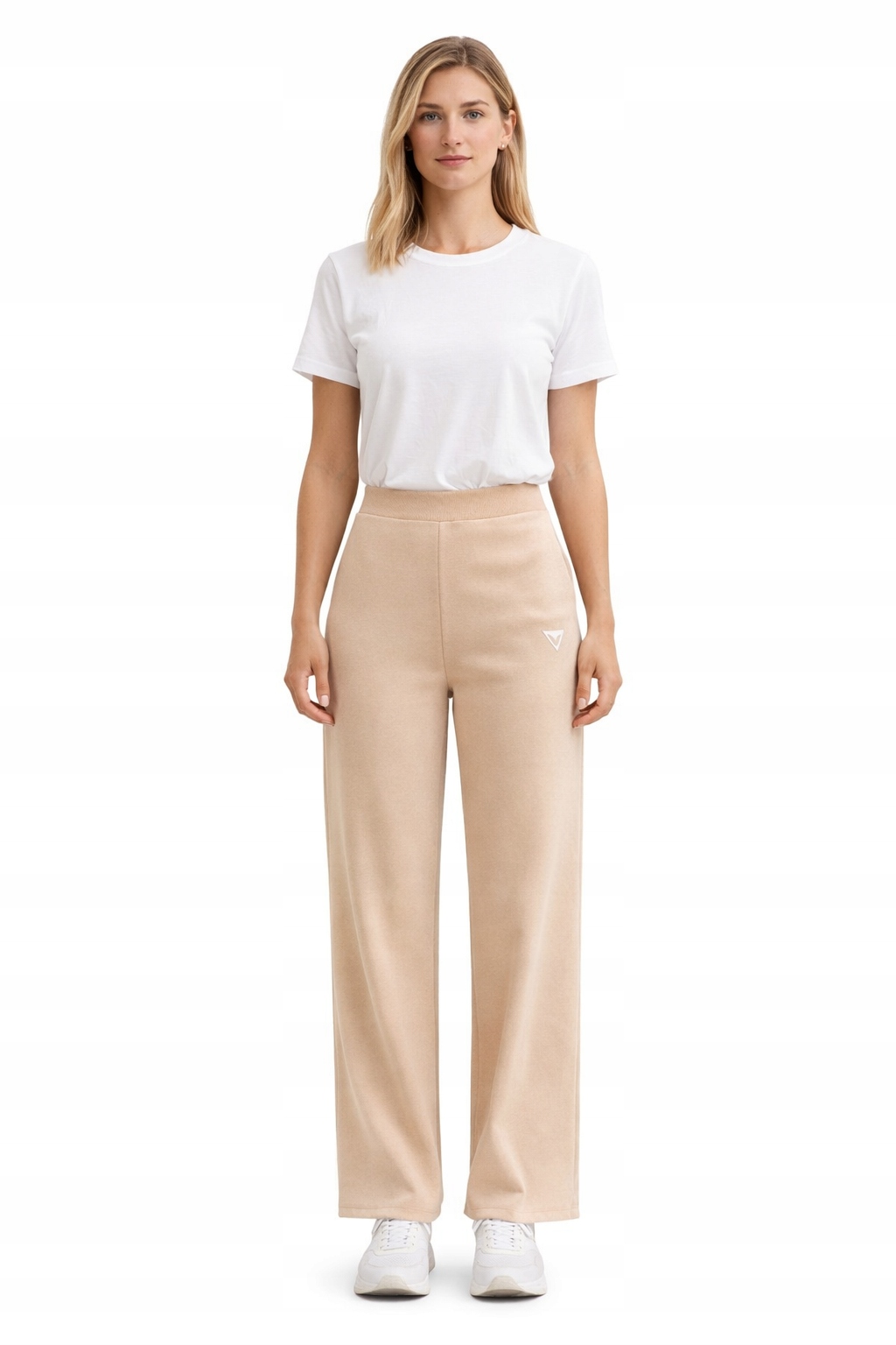 Guess Dámské Béžové Rovné Volné Tepláky S I3C