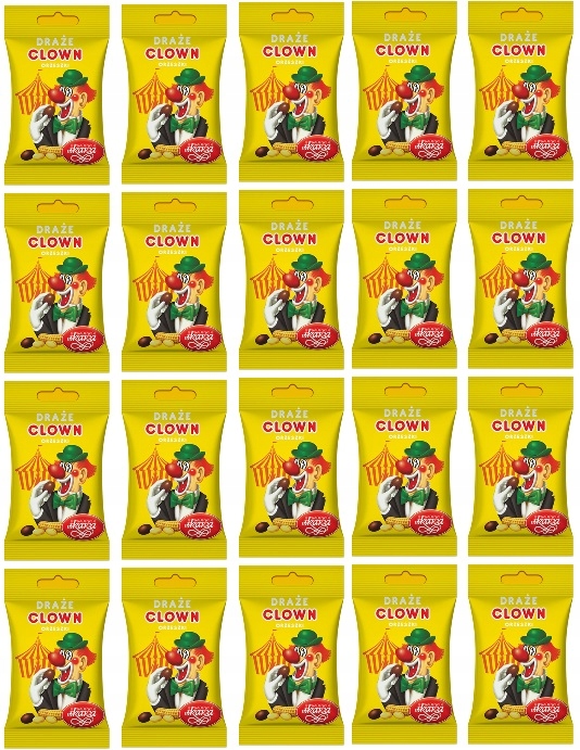 Levně 20x 70g Skawa dražé s klaunským oříškem Karton
