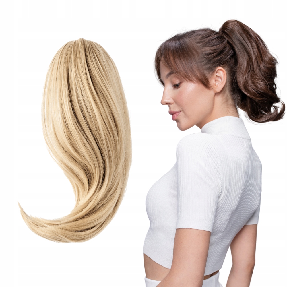 Kucyk kok na klipsie 30 cm #R613/24 piaskowy blond