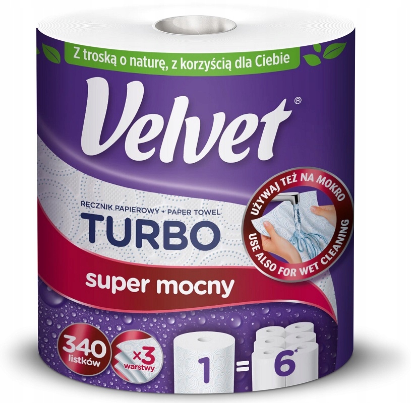 

Velvet Turbo Ręcznik Papierowy 3 warstwy 1 rolka