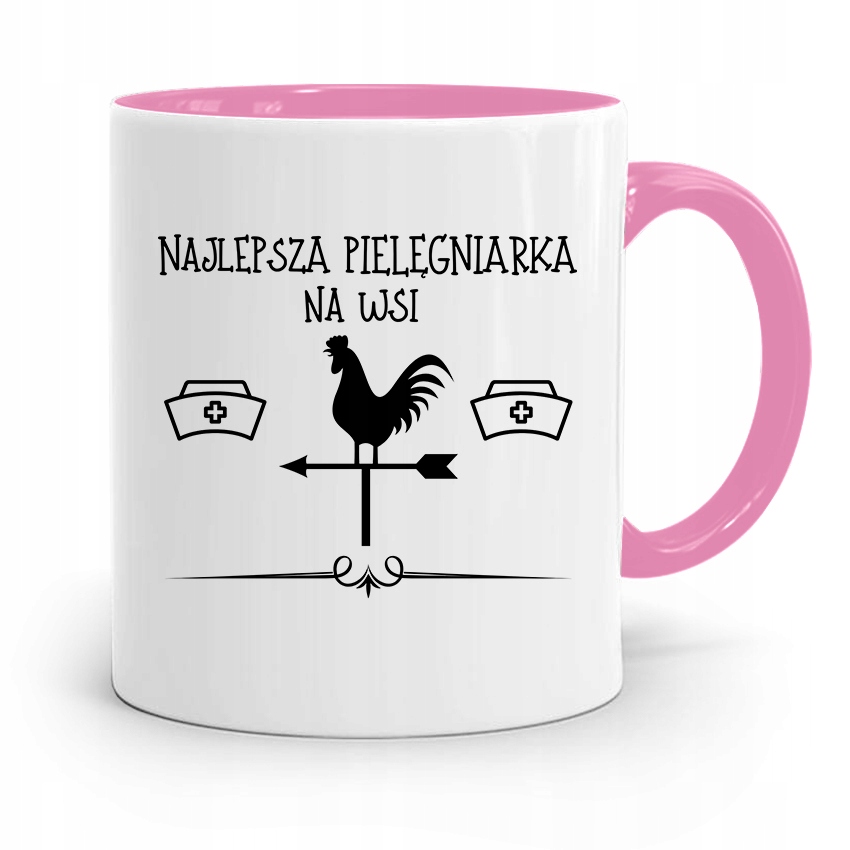 

Kubek Różowy Dla Pielęgniarki Najlepsza Na Wsi