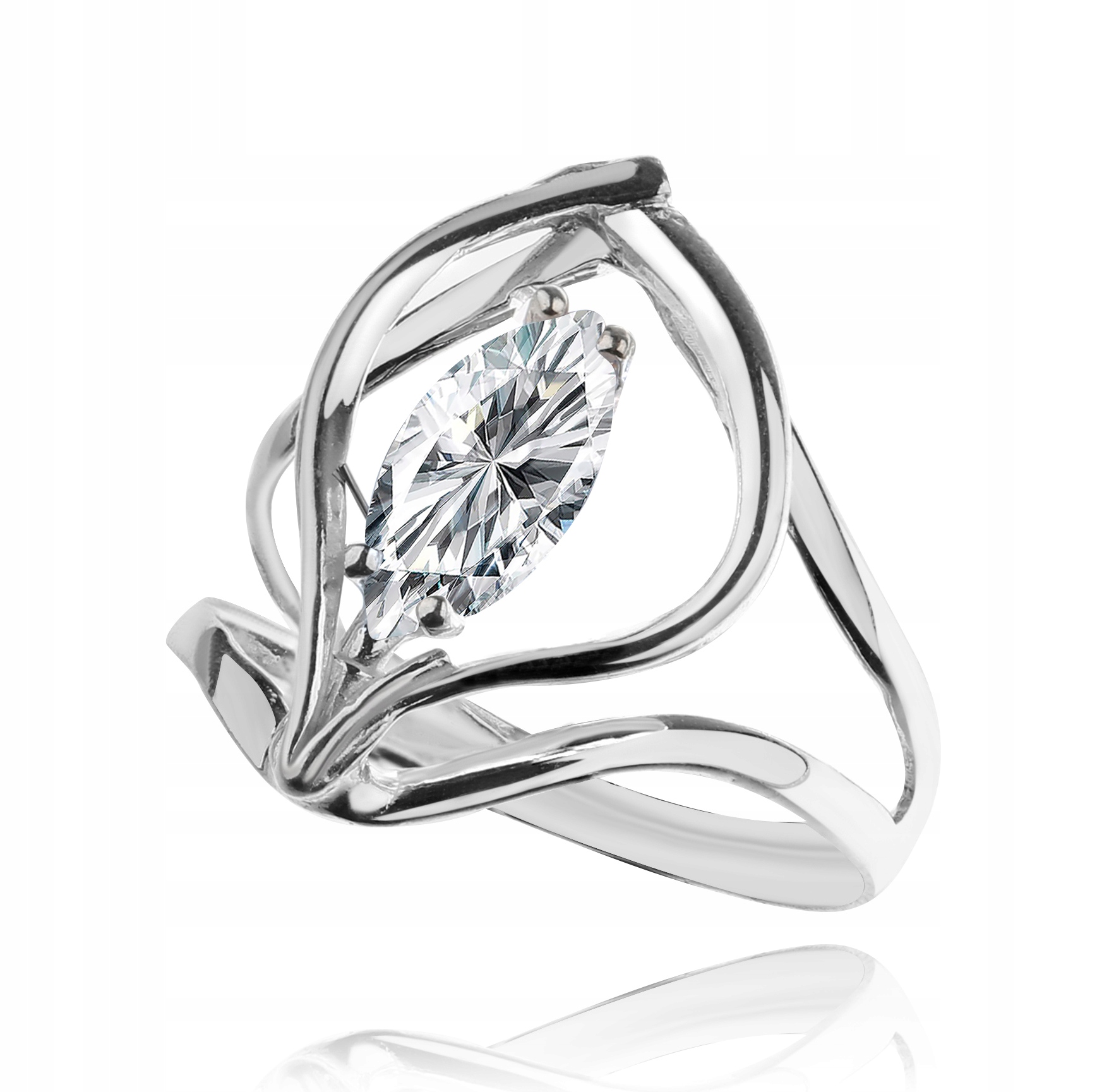 

Pierścionek Srebrny Z Cyrkonią. Pr.925 Rozmiar 23