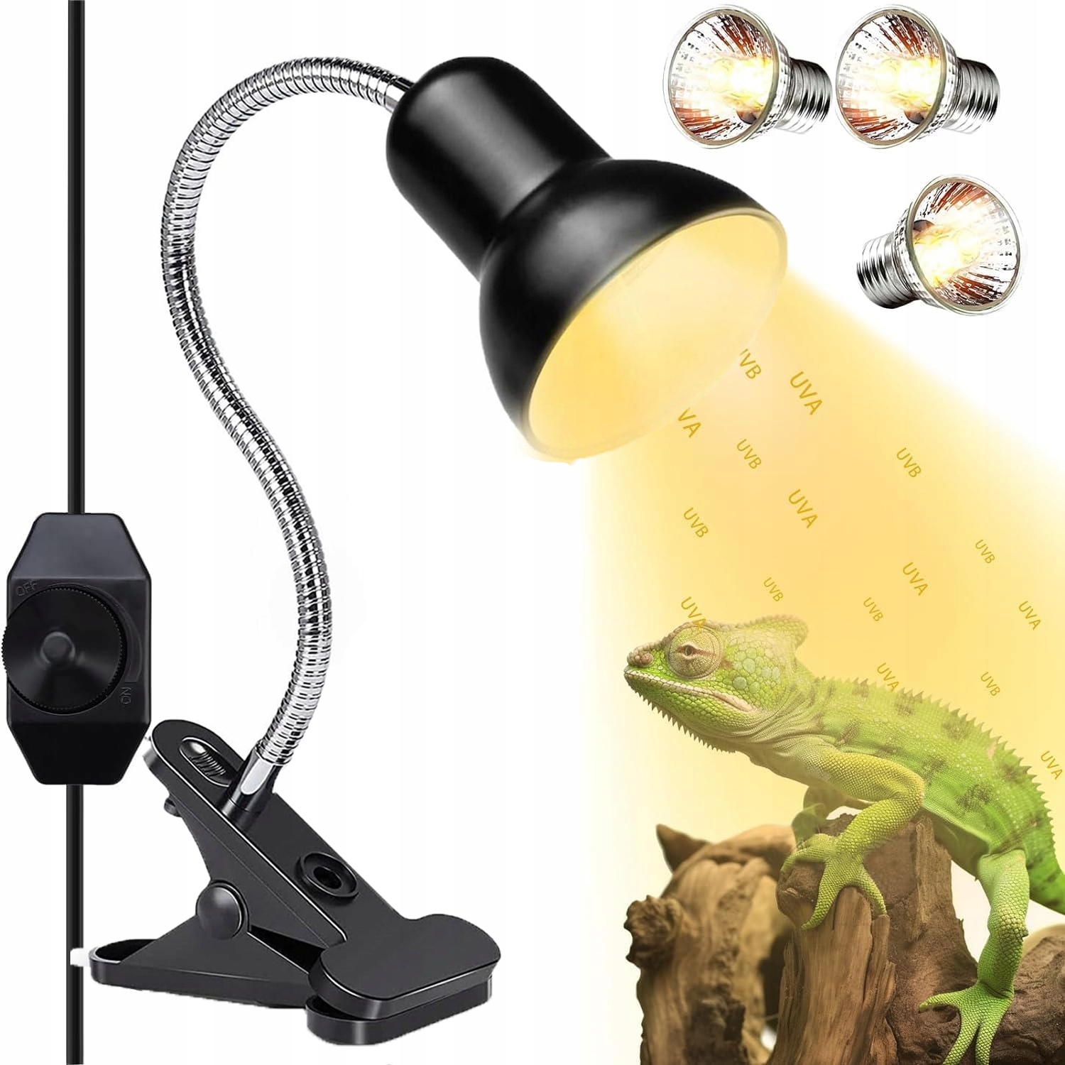 Levně Výhřevná Lampa S Želvou, Terárium, 25 W, 2*50W, Uvb Ohřev, Pro Želvy