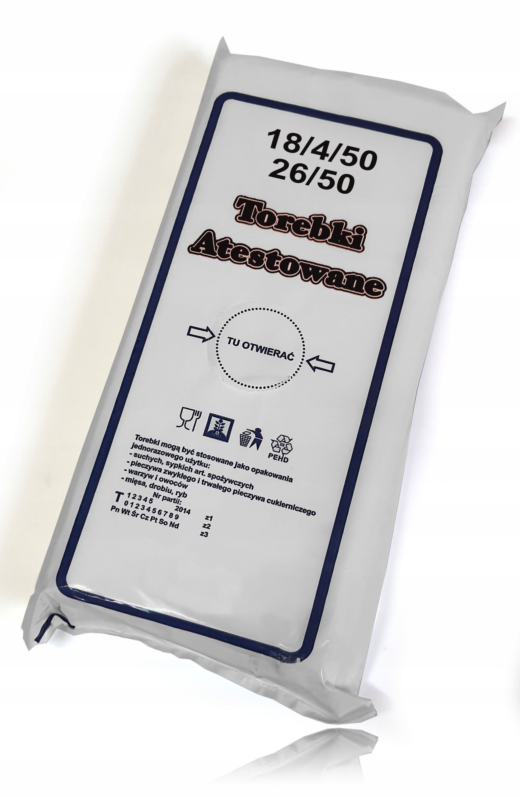 WORECZKI TOREBKI FOLIOWE WORKI ŚNIADANIOWE 26x50cm