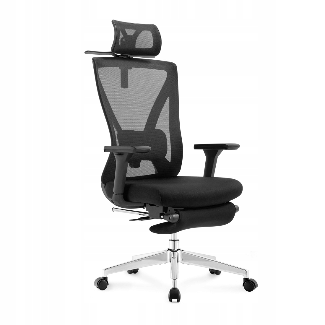 Fotel do biura rozkładany obrotowy Gilda Czarny