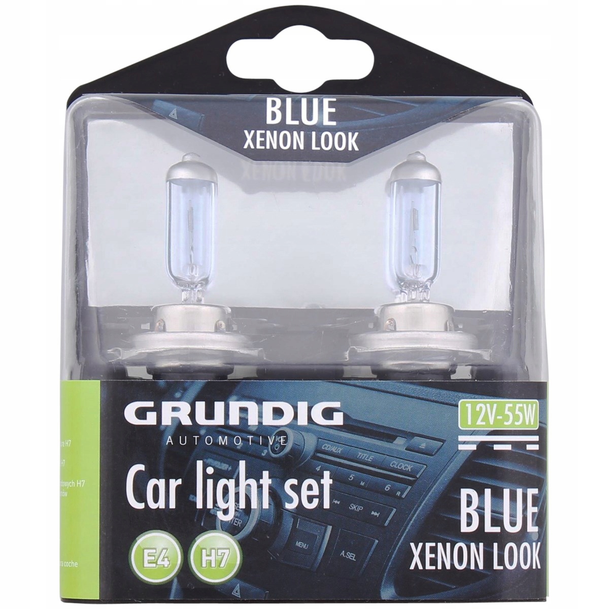 

Żarówki samochodowe H7 Grundig 55W 12V 2szt Blue