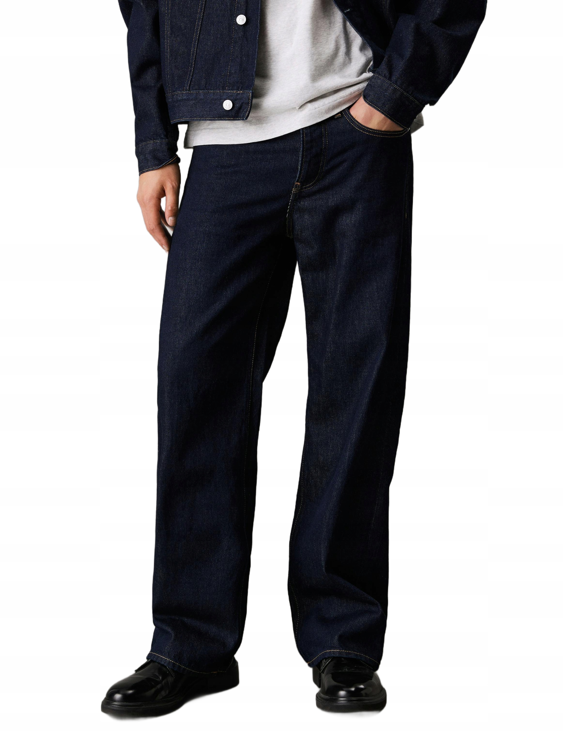 Calvin Klein Pánské Džíny Jednoduché, Modré, Z Bavlny, Velikost 33 Xta