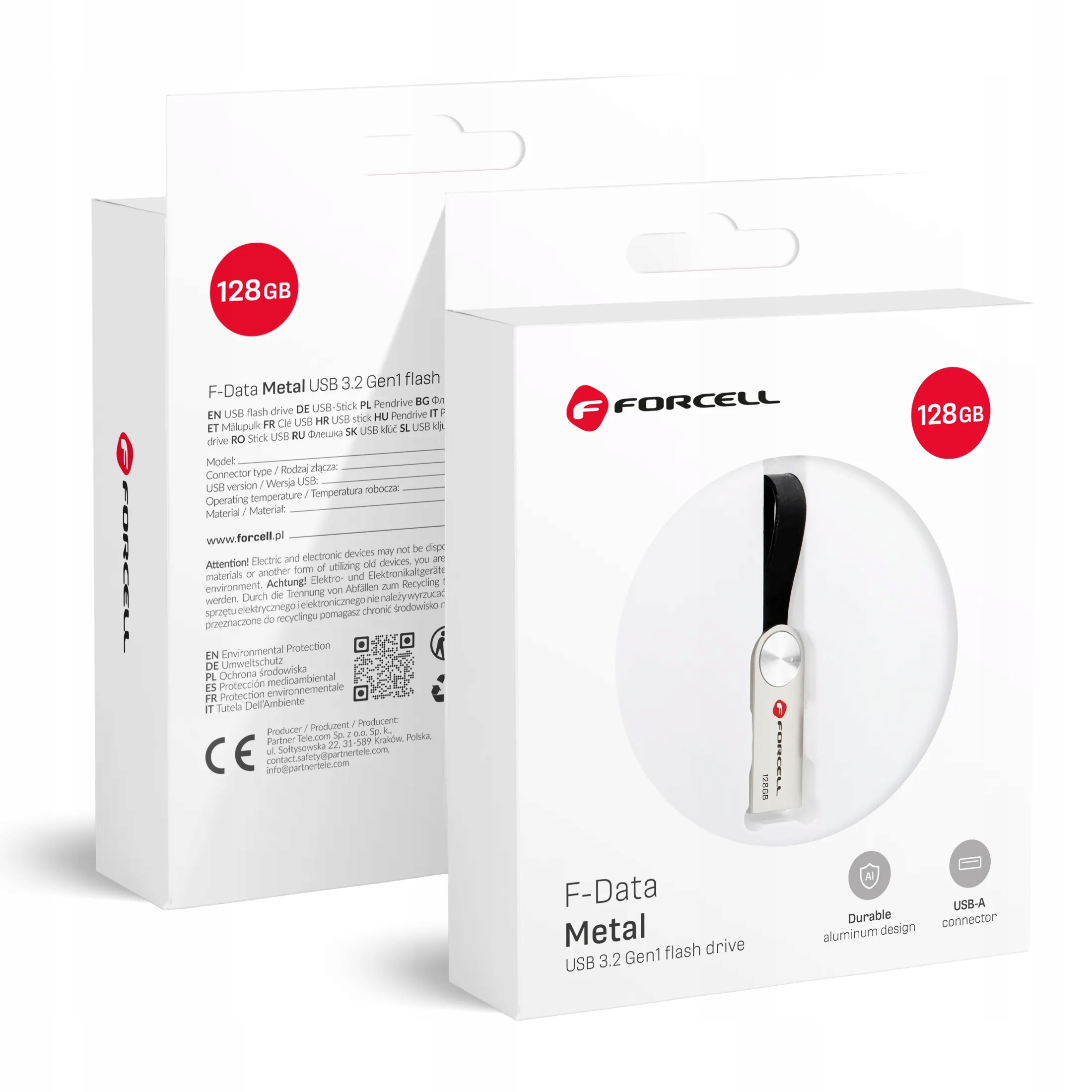 Pendrive 128 Gb Usb 3.2 Gen 1 (usb A) Forcell F-Data Metal stříbrný