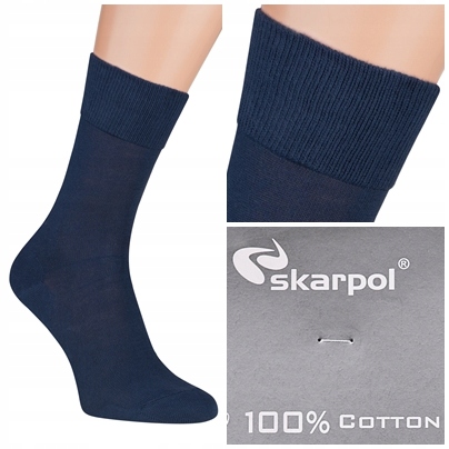 

Skarpety Meskie 100% Bawełna Skarpol Rozmiar 45-47