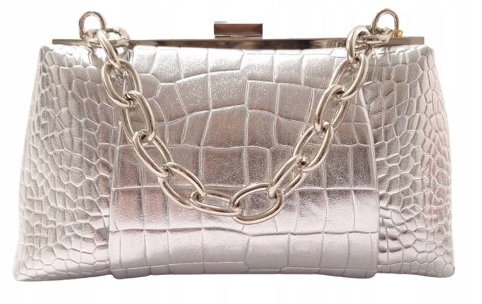 Elegantní vizitková Psaníčko Kufřík Stříbrná