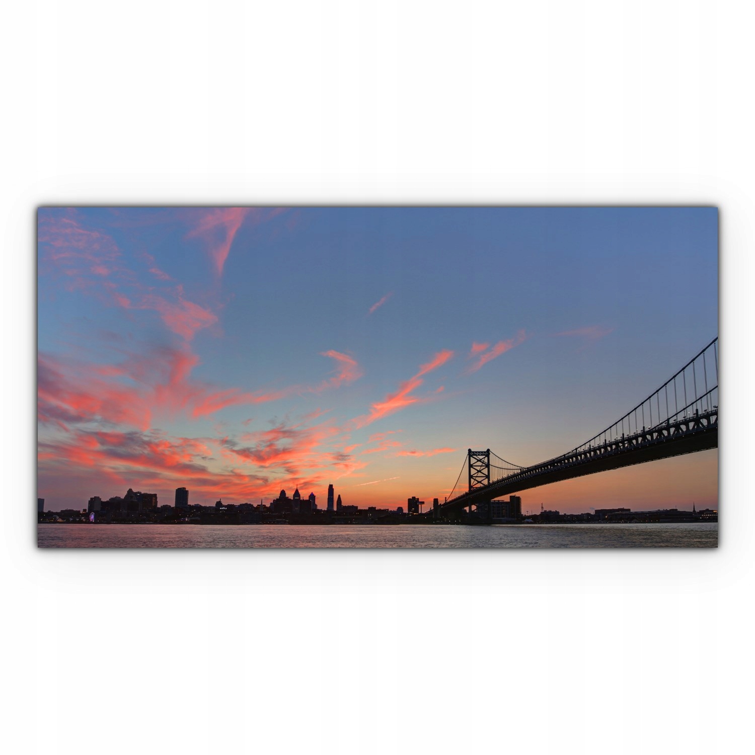 

Obraz na płótnie ścienny 100x50 Most Rzeka Słońce