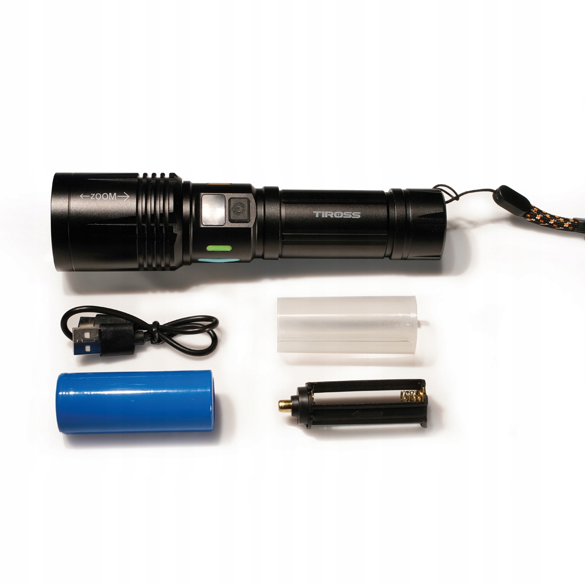 Profesjonalna latarka akumulatorowa TS2266 Led 30W 1000lm Zoom, Powerbank