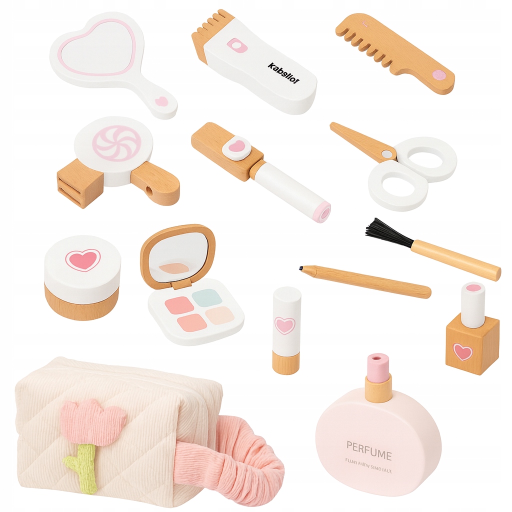 DREWNIANE KOSMETYKI ZESTAW PREMIUM BEAUTY MAKEUP KOSMETYCZKA + GRATIS Marka moo tumi