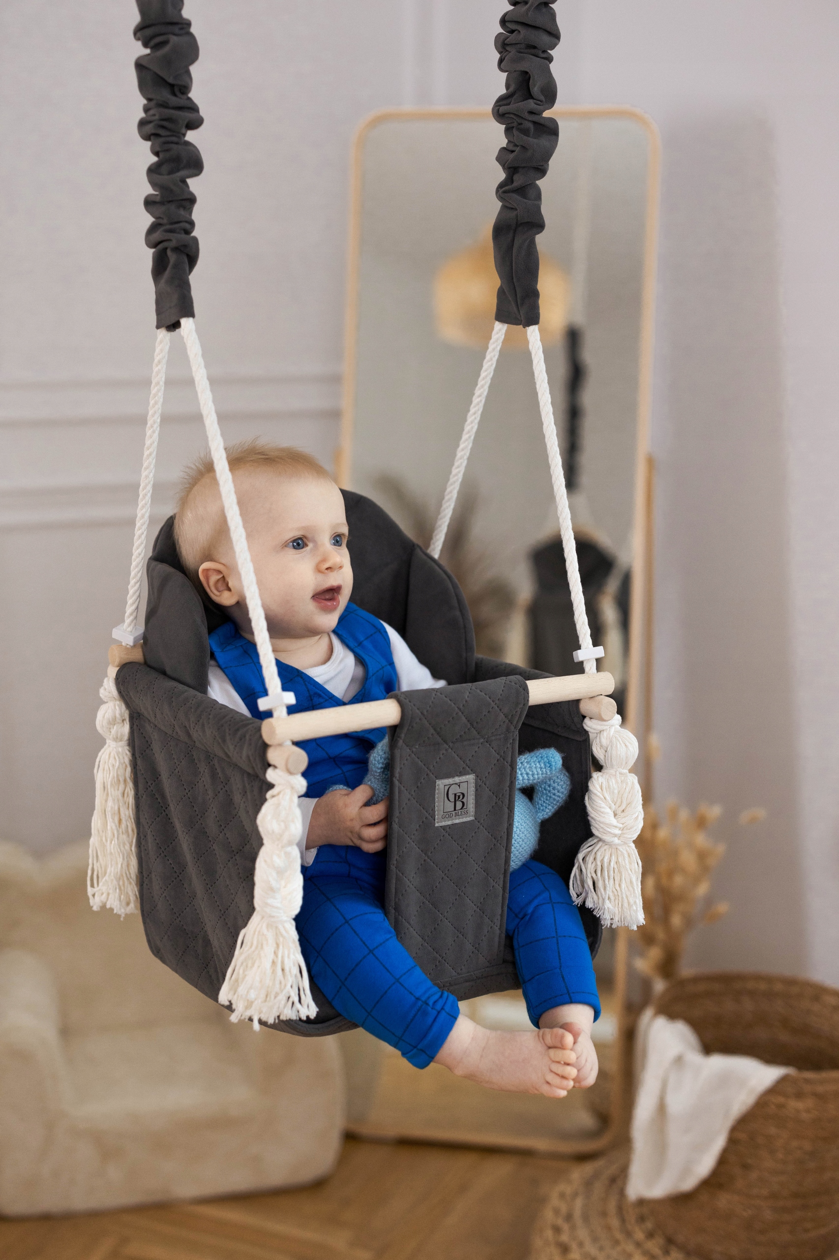 HUŚTAWKA DLA DZIECI DO DOMU REGULOWANA PRODUCENT CERTYFIKAT - CE Kod producenta GodBless