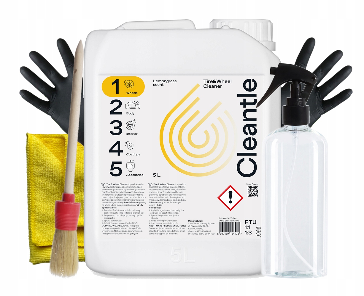 

Cleantle Tire & Wheel Cleaner 5L Do Felg i Opon