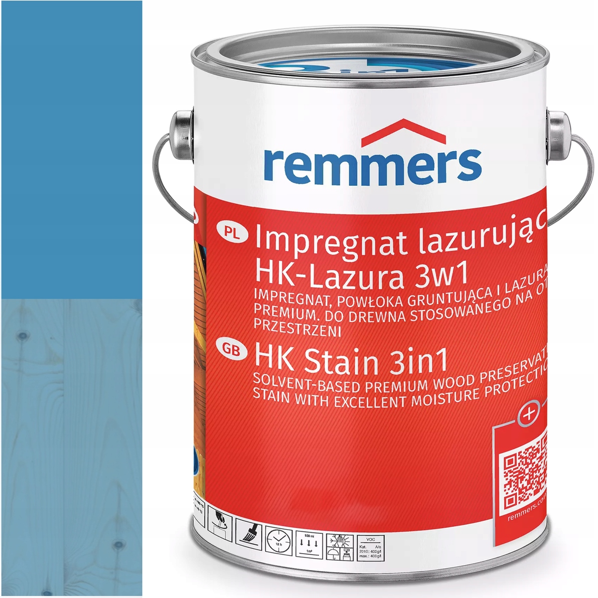Remmers HK-Lasur Ochranná lazura na dřevo Ral 5012 Modrá Světlá 5L