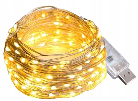 

Lampki 100 Led Usb Białe