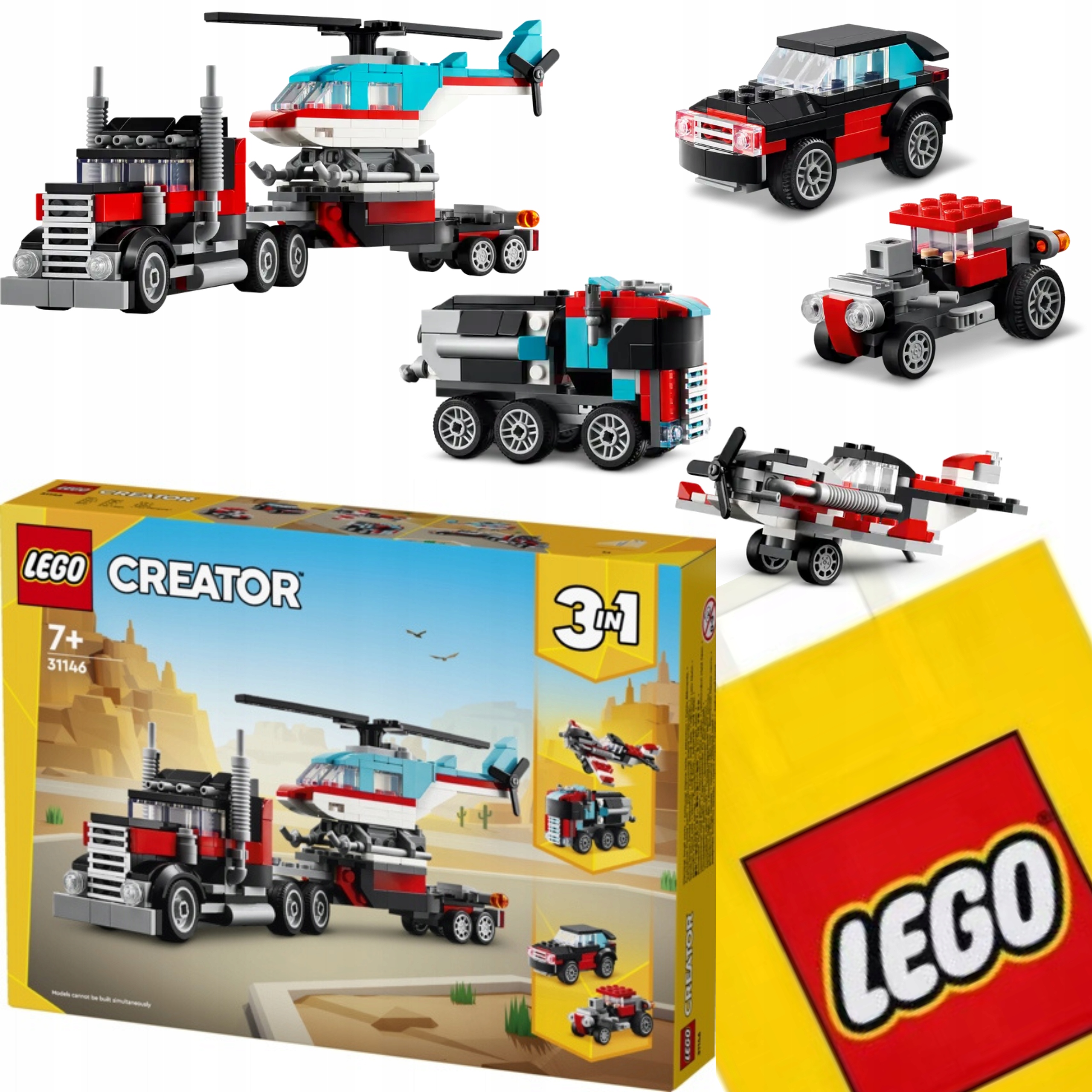 Lego Creator 3V1 31146 Kamion S Vrtulníkem Dárek Taška Lego Dárek