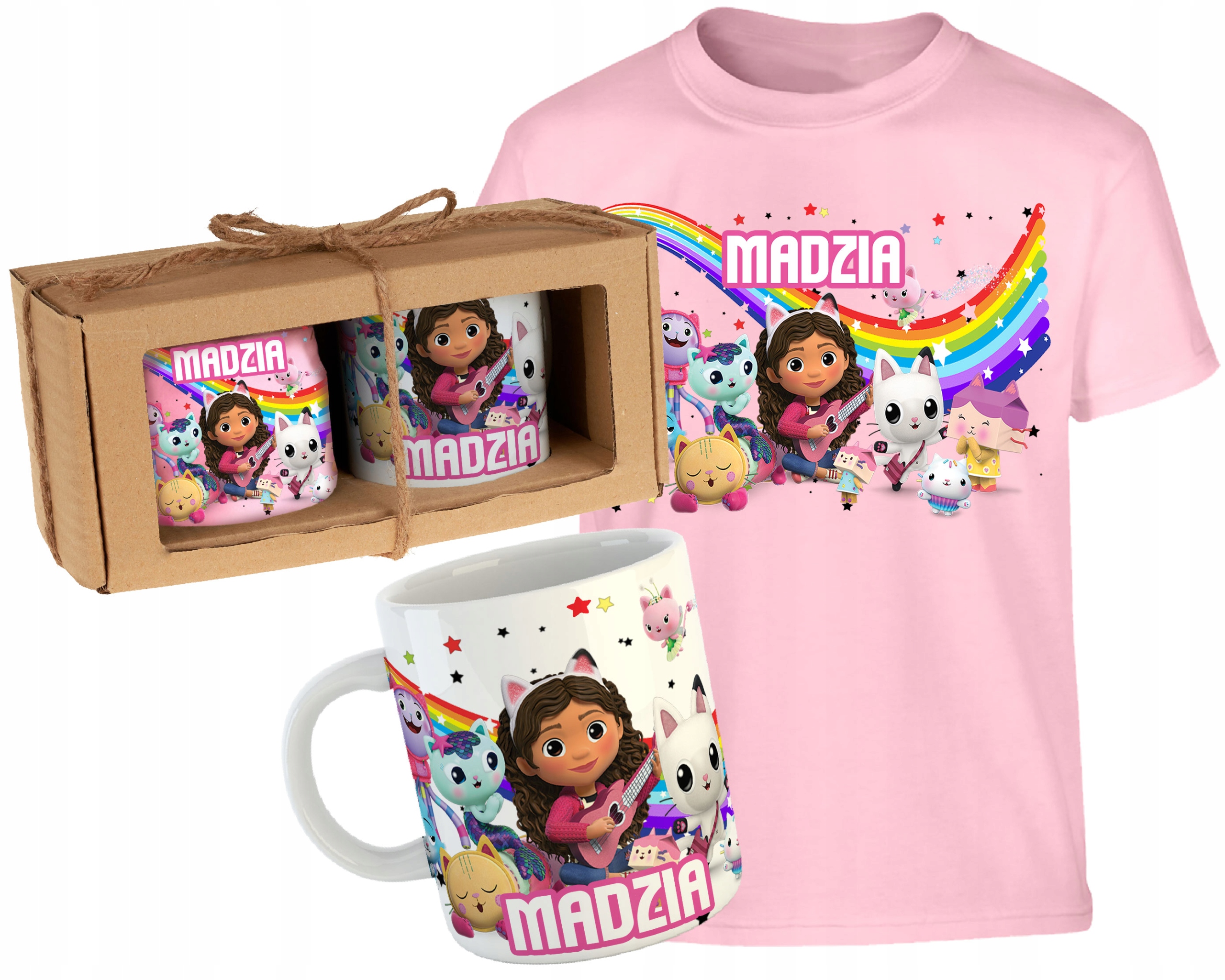 

Zestaw Koszulka Kubek Koci Domek Gabi Dziecka Y5