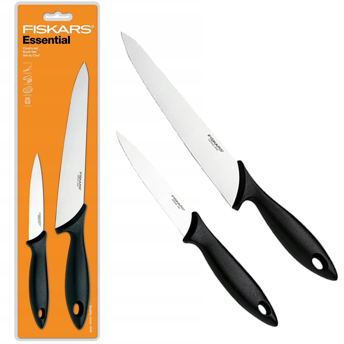  из 2 ножей fiskars kitchen sharp  в украине  .