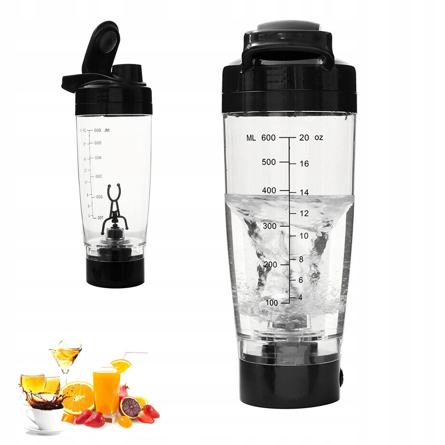 Shaker Elektryczny Szejker Do Koktajli Siłownię 600ML