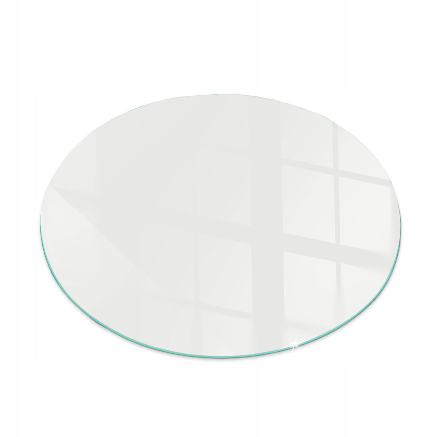 Podložka z tvrdeného skla pod krb s potlačou, priemer 70 cm, farba Ivory