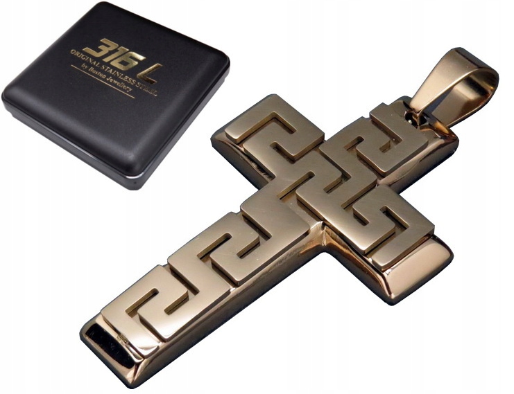 

Złoty Srebrny Krzyż Krzyżyk Na Łańcuszek Stal 316L